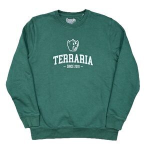 Terraria Video Game Sweatshirt College Style Since 2011 Green Mens Size Large